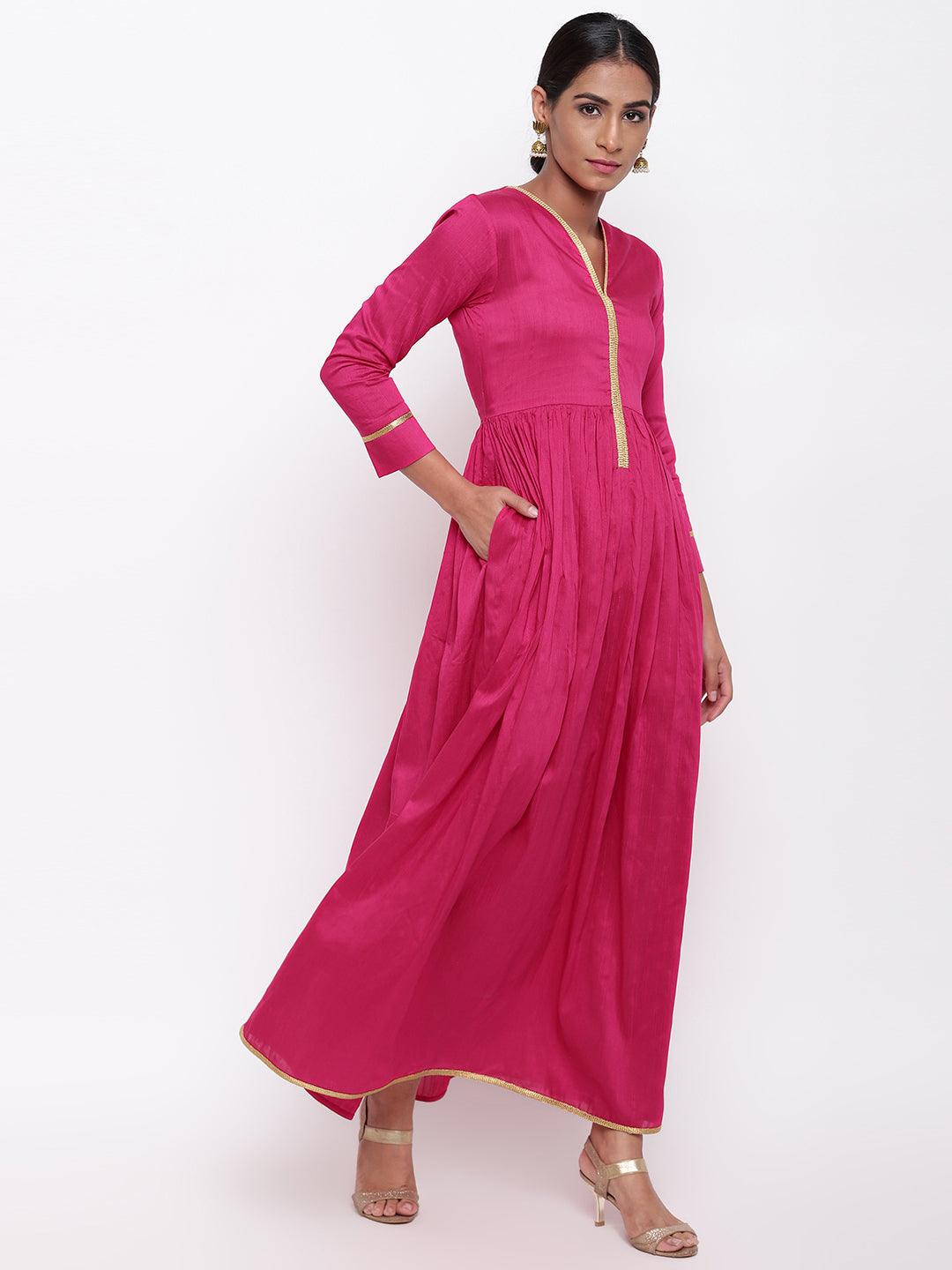 Pink Gold Lace Dress - trueBrowns