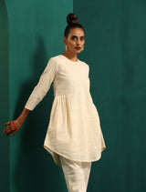 trueBrowns Ivory Thread Embroidered Co-ord Set