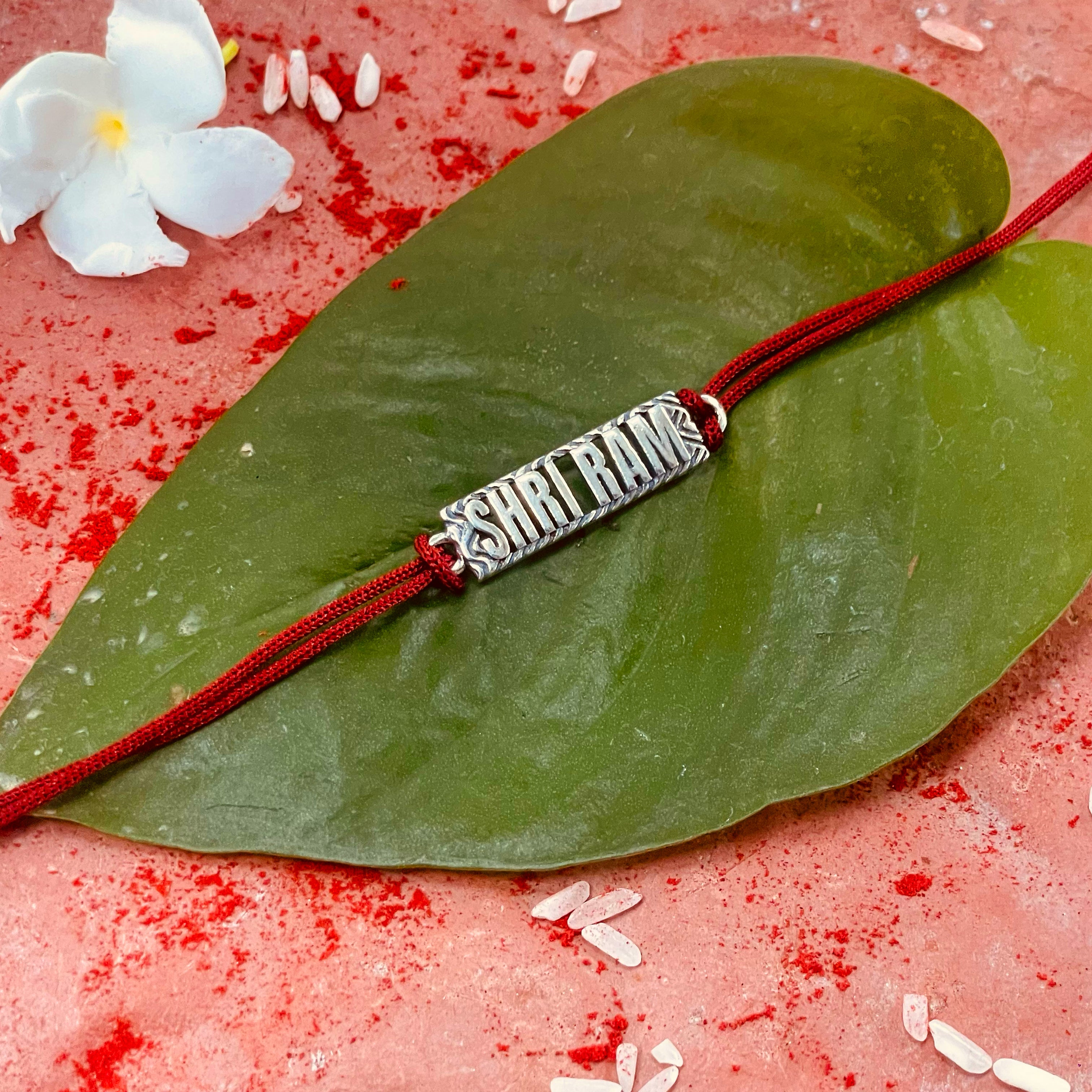 trueBrowns 925 Sterling Silver Shri Ram Thread Rakhi