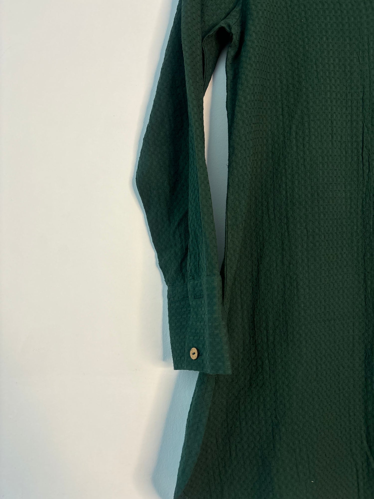 trueBrowns Dark Green Dobby Top