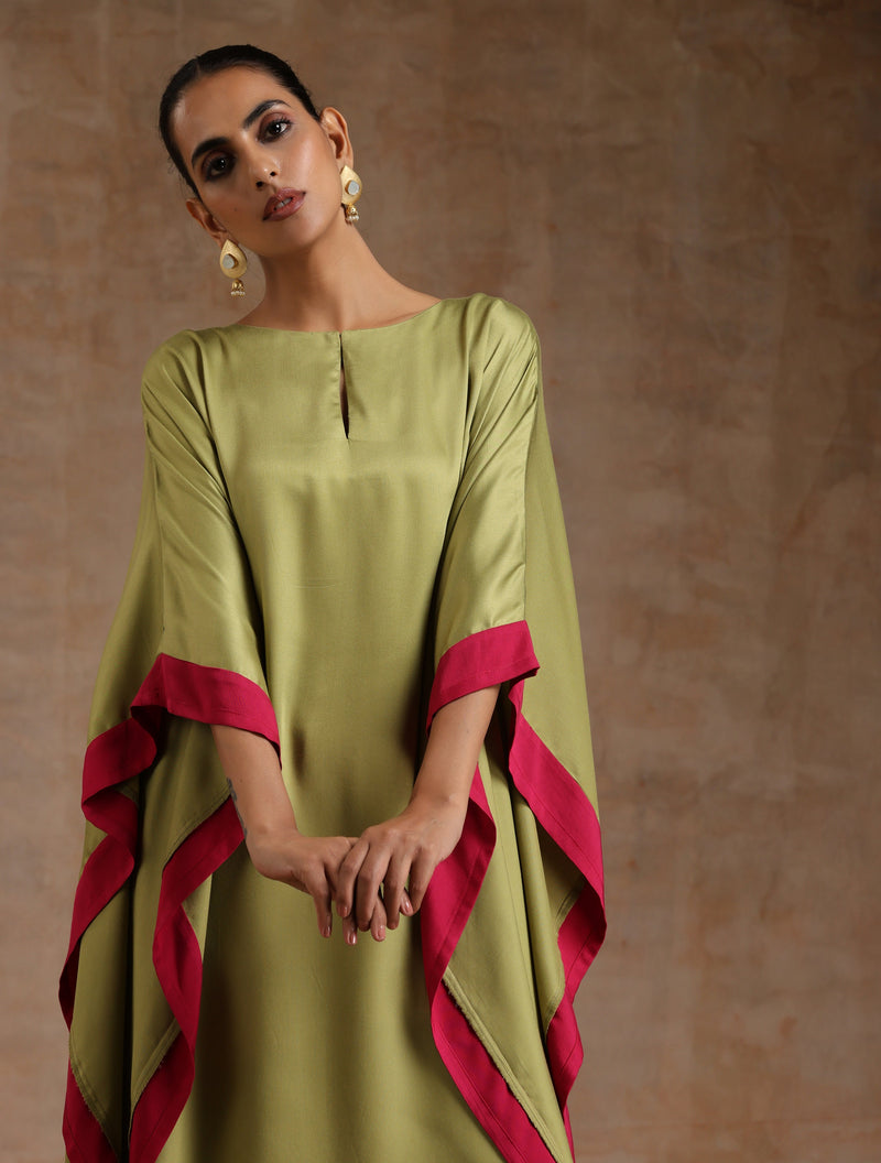 Light Green Modal High-Low Kaftan Kurta Set