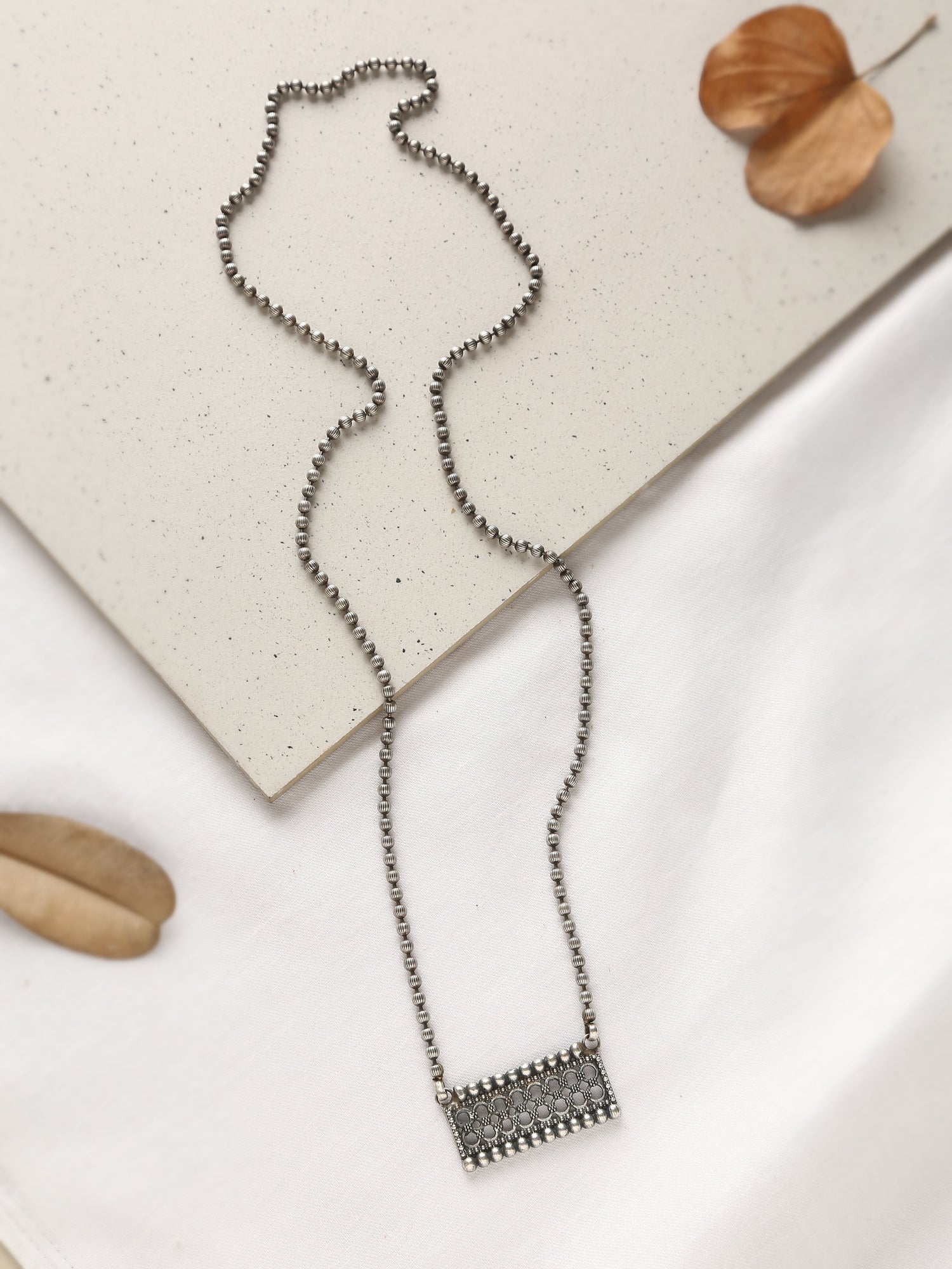 Silver-Plated Long Necklace