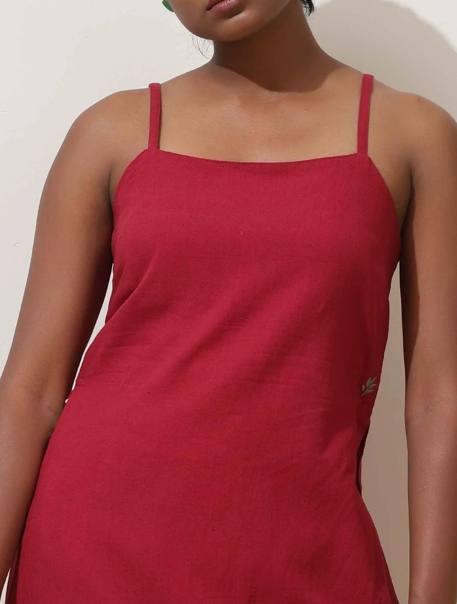 trueBrowns Maroon Cotton Kurta Co-Ord Set
