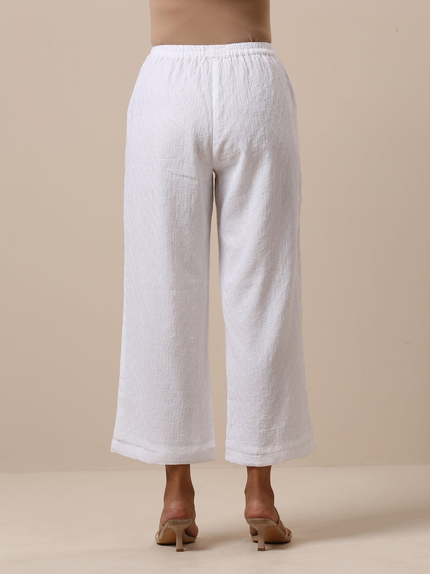 Cotton White Weave Pant - trueBrowns