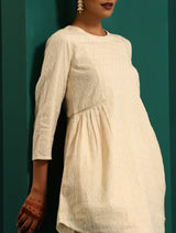 trueBrowns Ivory Thread Embroidered Co-ord Set