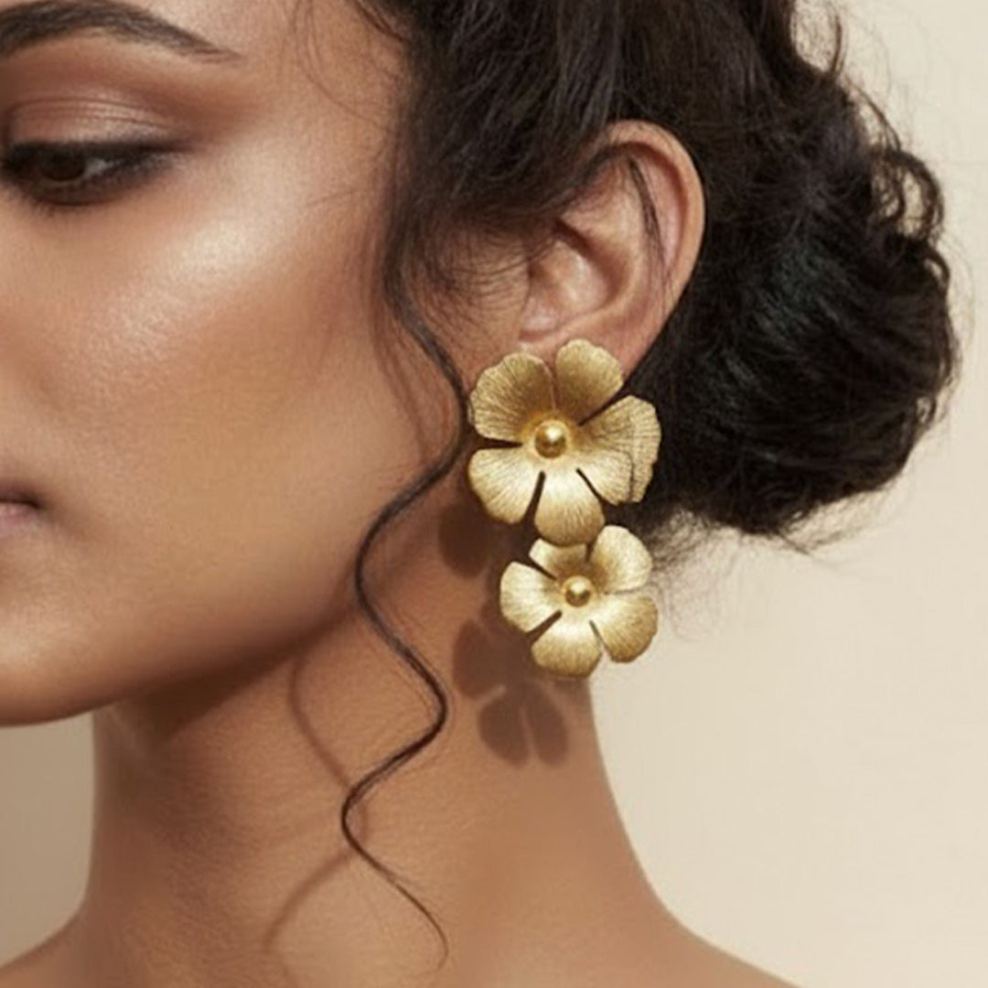 trueBrowns Floral Earrings