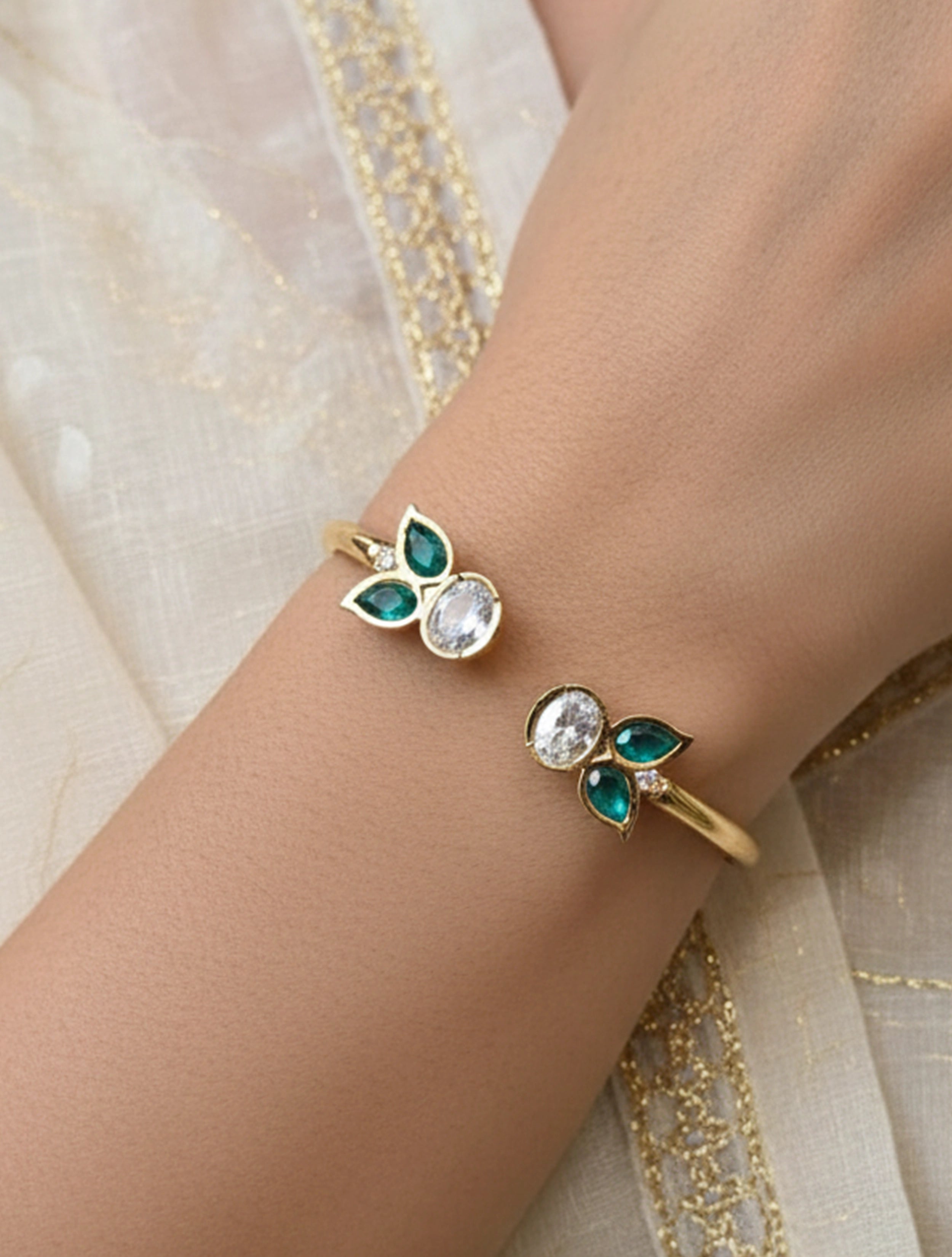 trueBrowns Green Leaf Bracelet