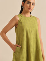 Green Dobby Sleeveless Co-Ord Set