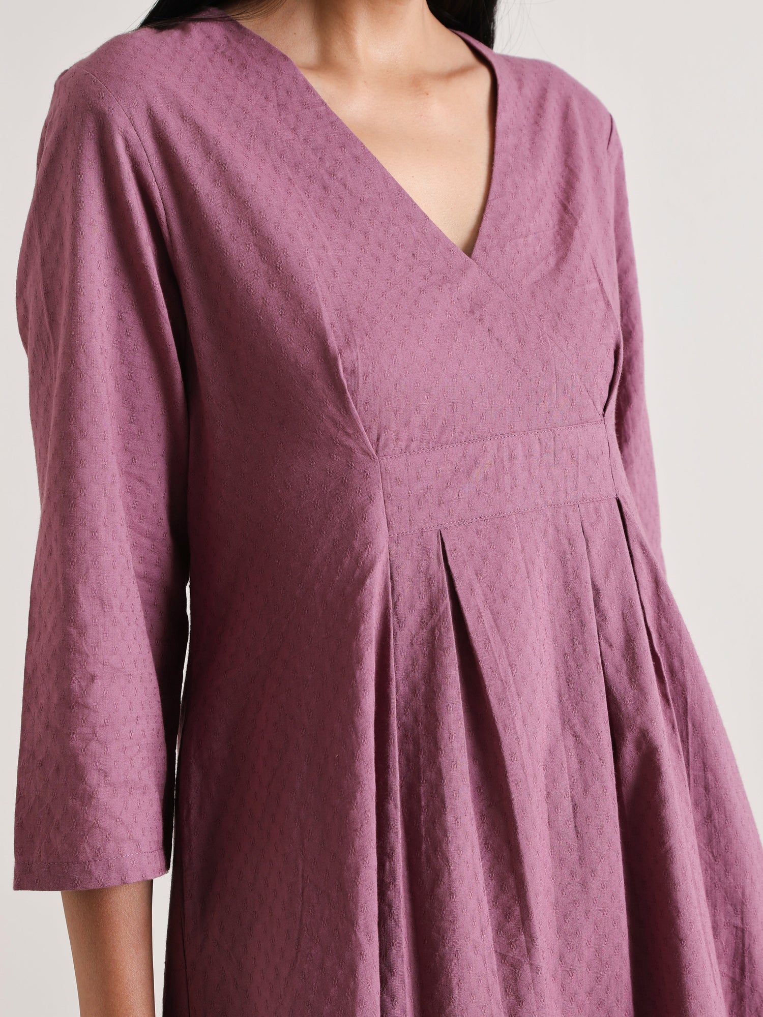 Orchid Overlap Pleat Kurta Pant Set