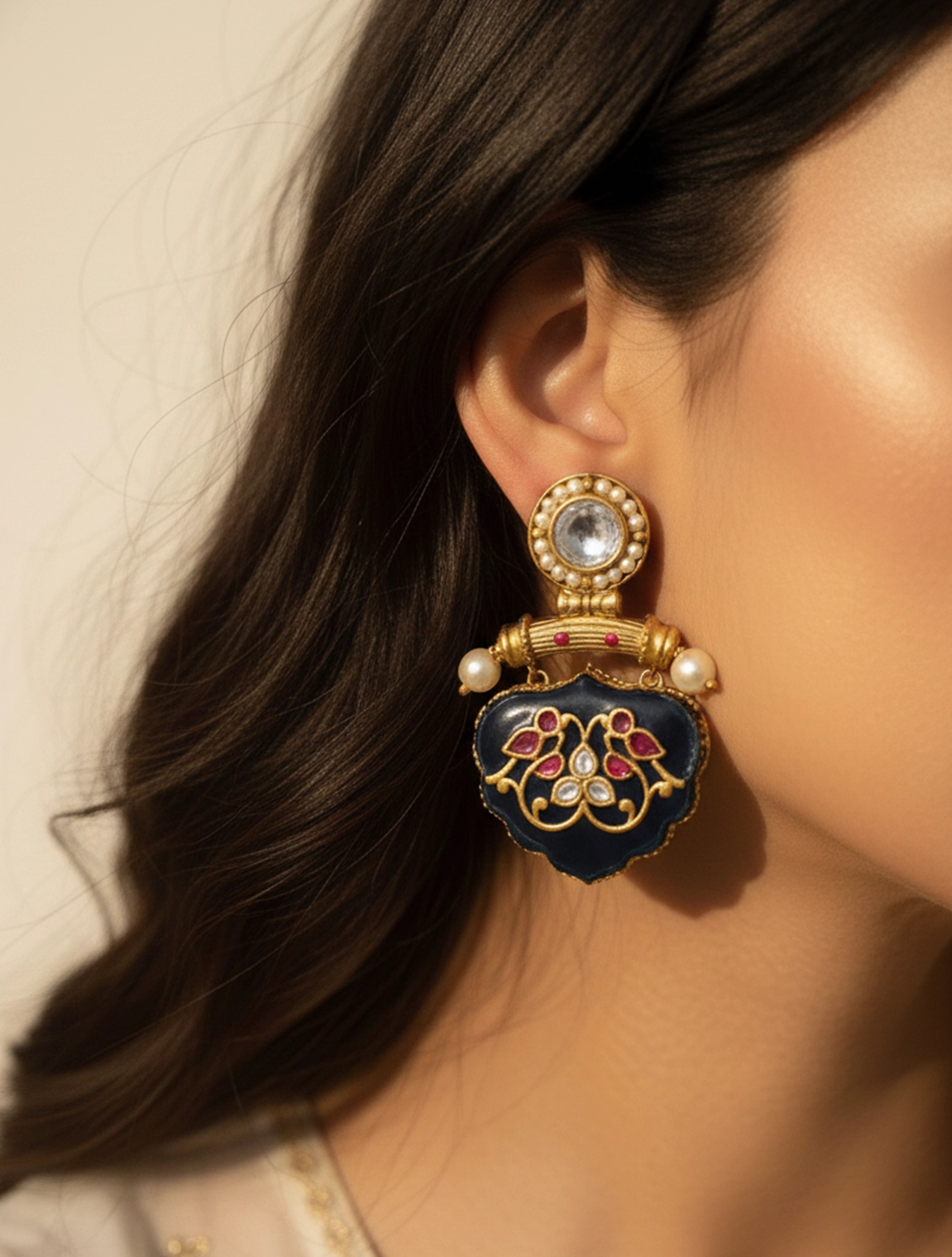 trueBrowns Royale Blue Drop Earrings