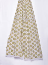 Green Buta On Off White Print Cotton Stole