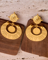 trueBrowns 22K Gold-Plated Chandbali Earrings