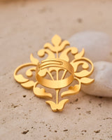 trueBrowns 22K Gold-Plated Leaf Ring