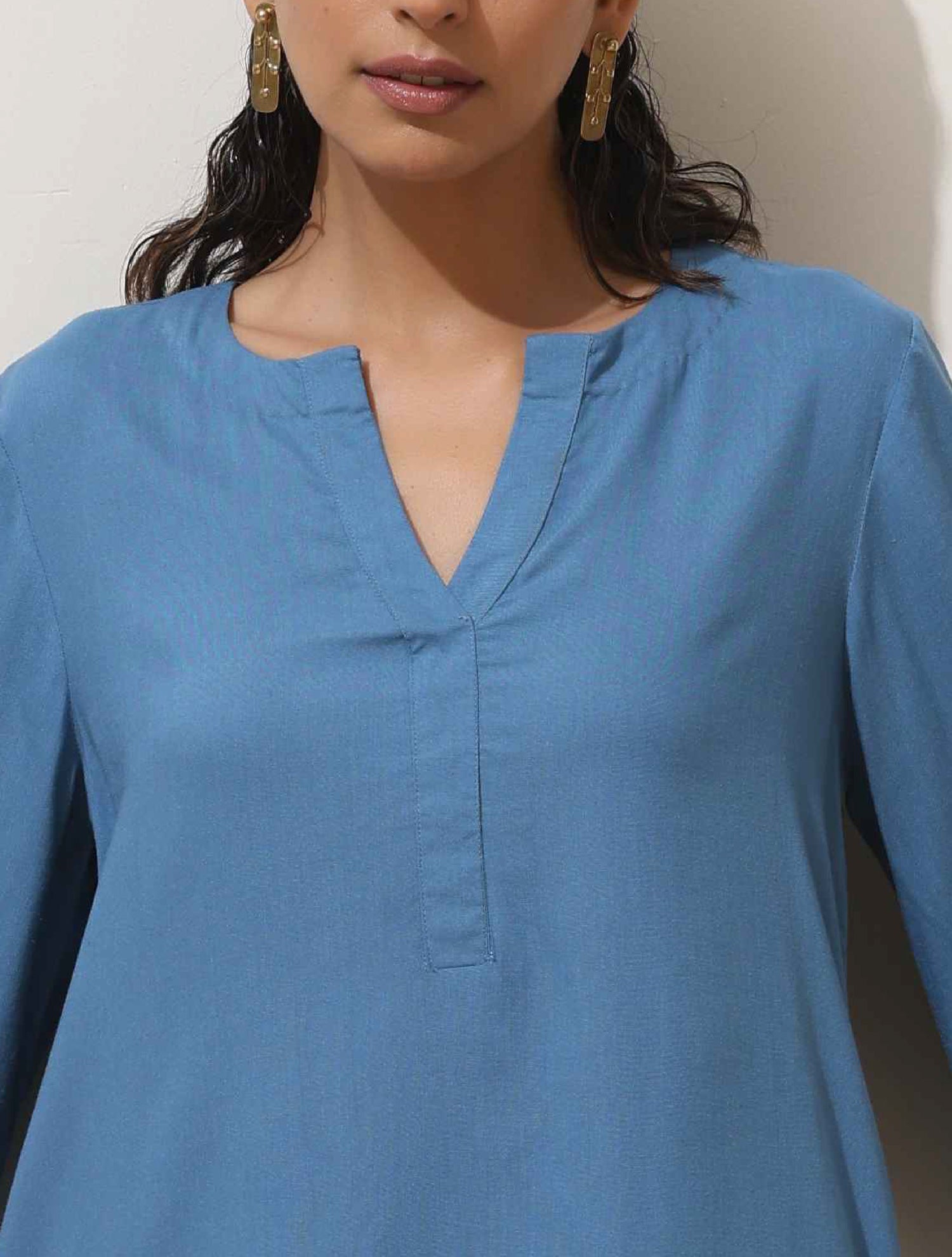 trueBrowns Blue Viscose Co-ord Set