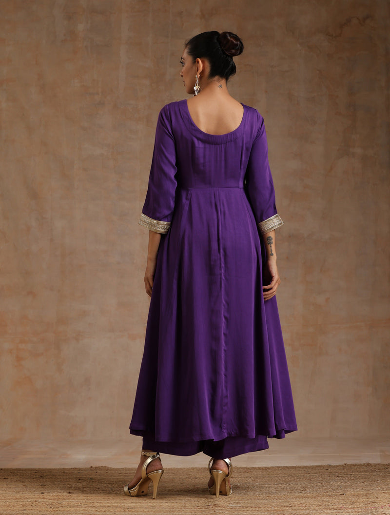 Violet Modal Anarkali Set