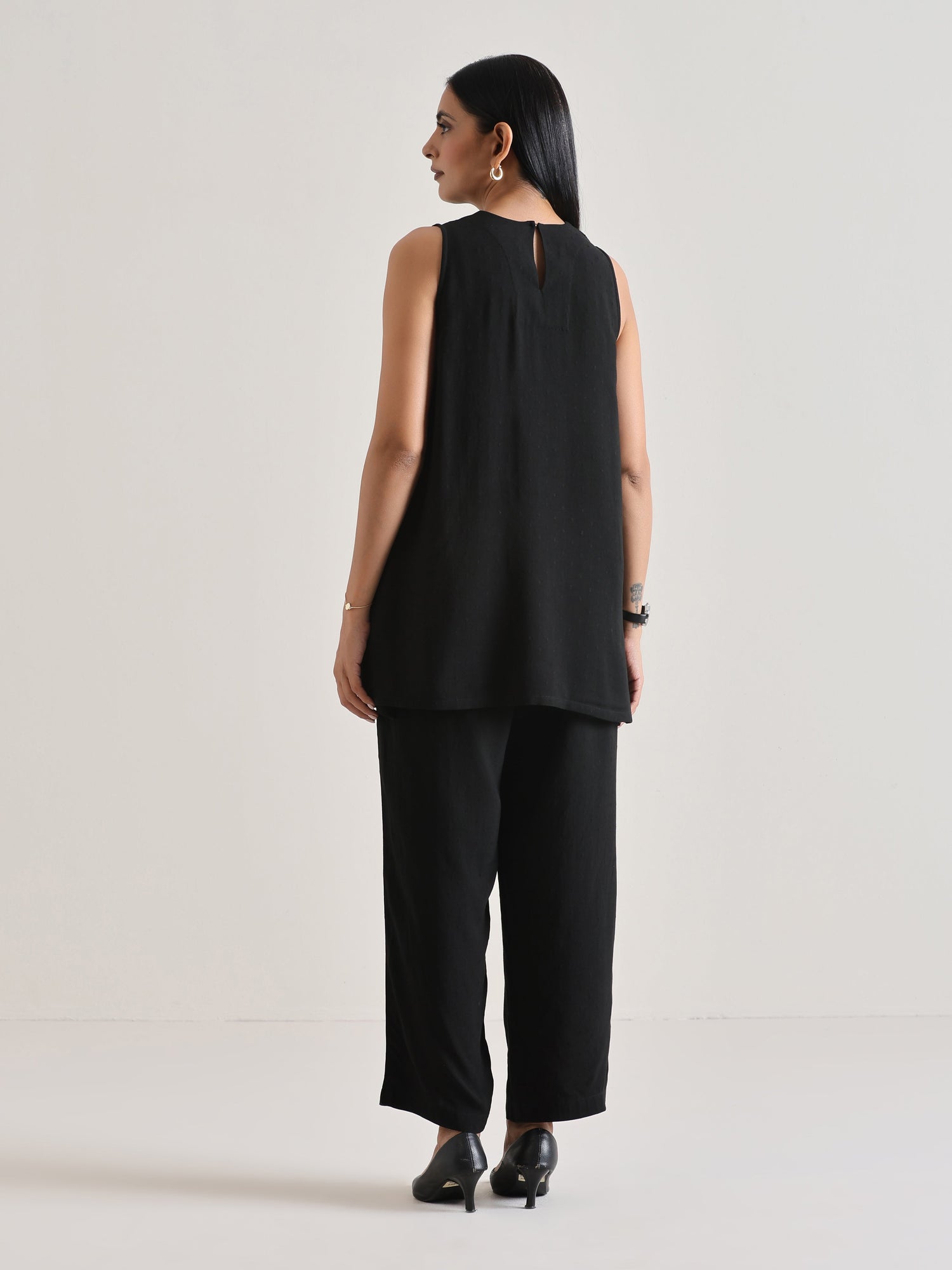 Black Sleeveless Co-Ord Set