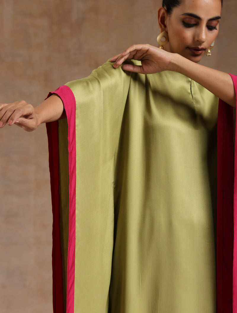 Light Green Modal High-Low Kaftan Kurta Set