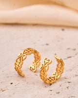 trueBrowns 22K Gold-Plated Hoop Earrings