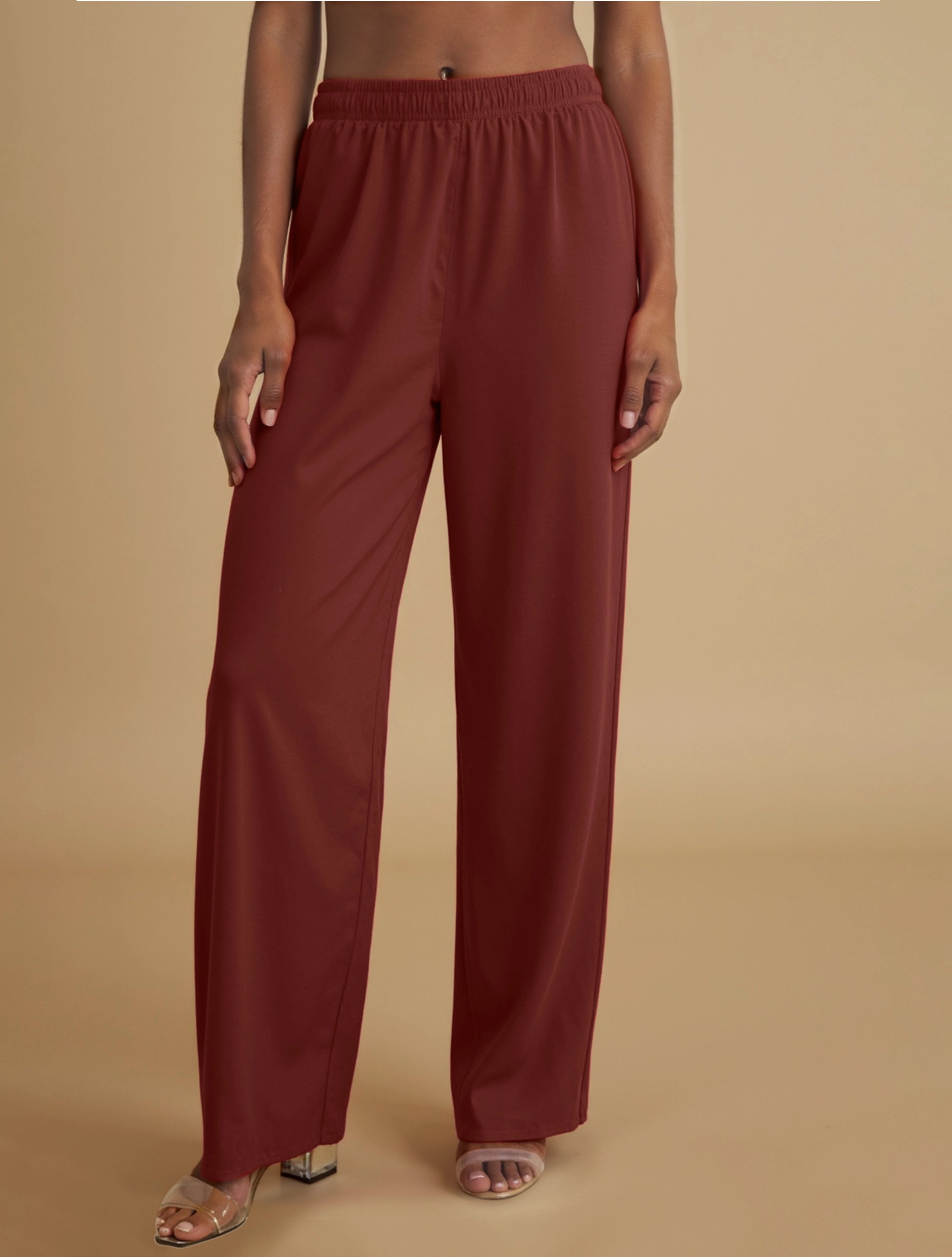 trueBrowns Maroon A-line Kurta Pant Dupatta Set