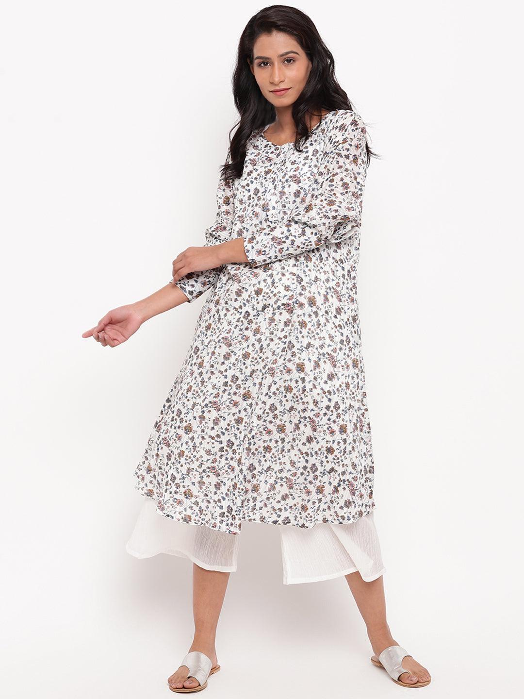 White Crinkled Palazzo - trueBrowns