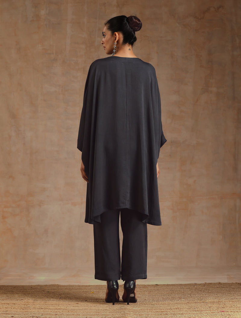 Grey Modal Oversized Round Co-Ord Set