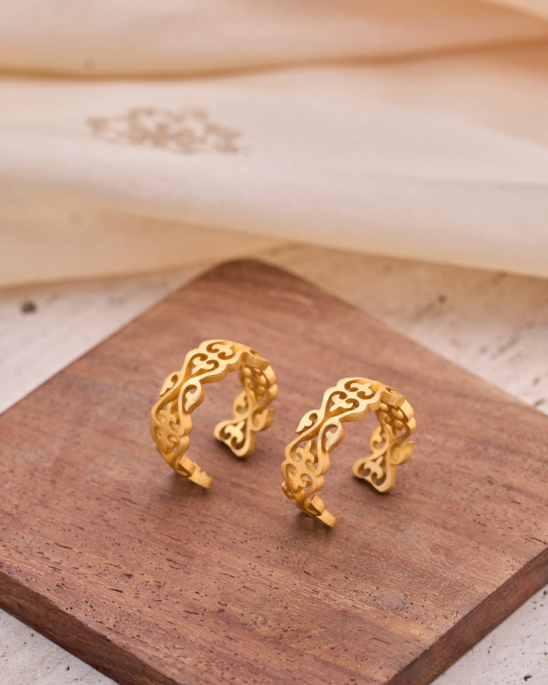trueBrowns 22K Gold-Plated Hoop Earrings