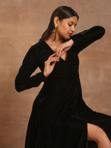 trueBrowns Black Velvet Dress