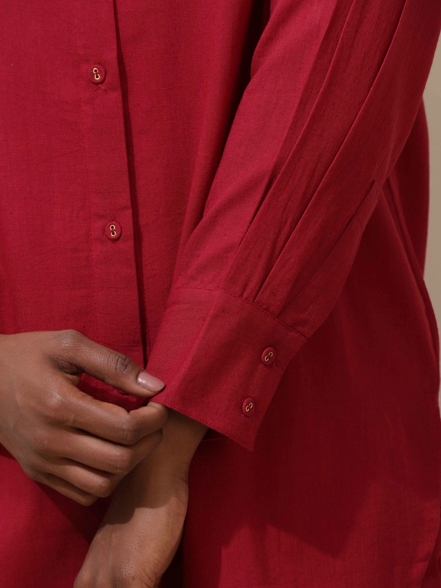 trueBrowns Maroon Cotton Co-Ord Set