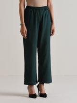Dark Green Front Placket Co-Ord Set