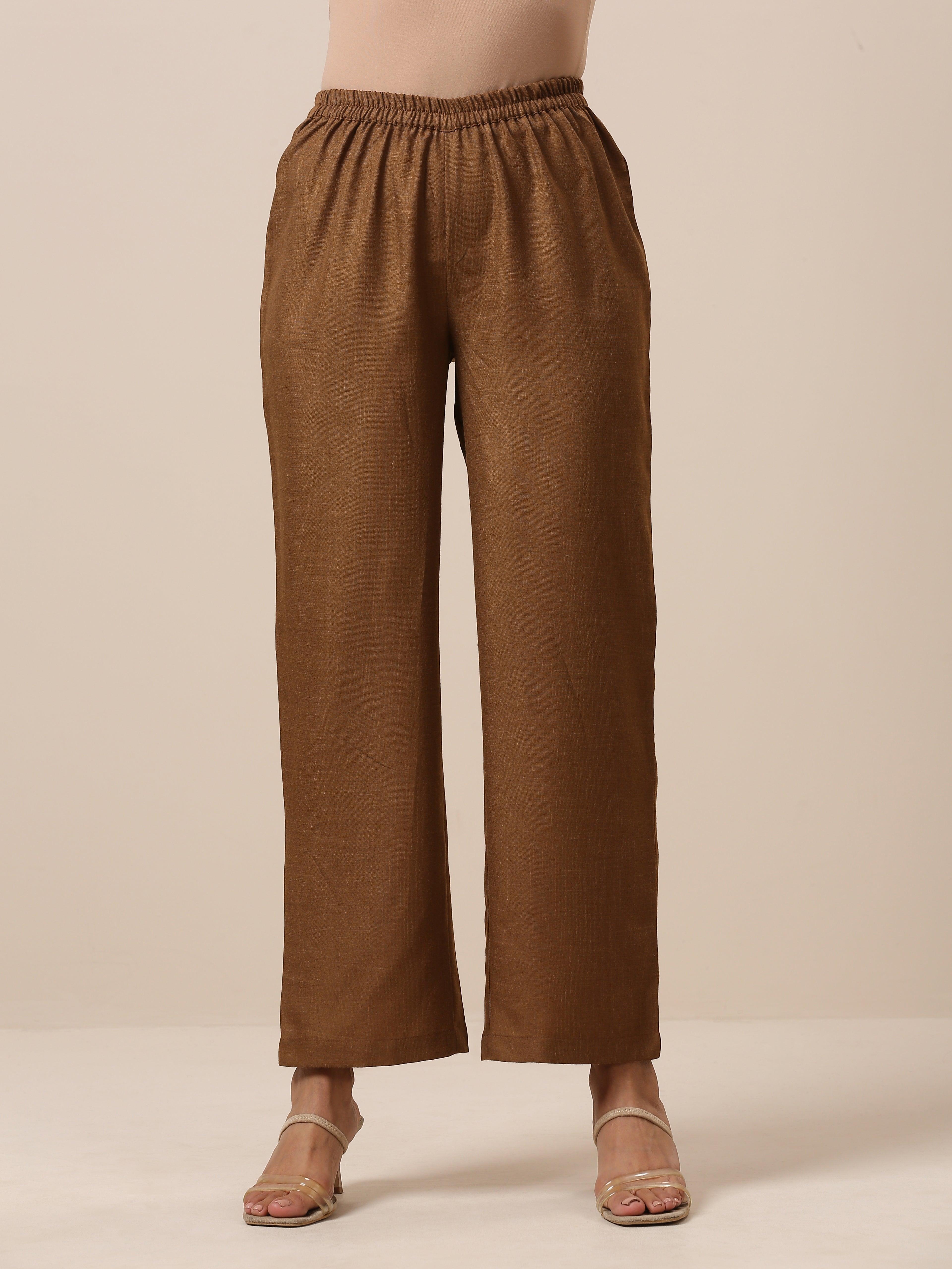 Cotton Dobby Yellow Kurta Pant Set - trueBrowns