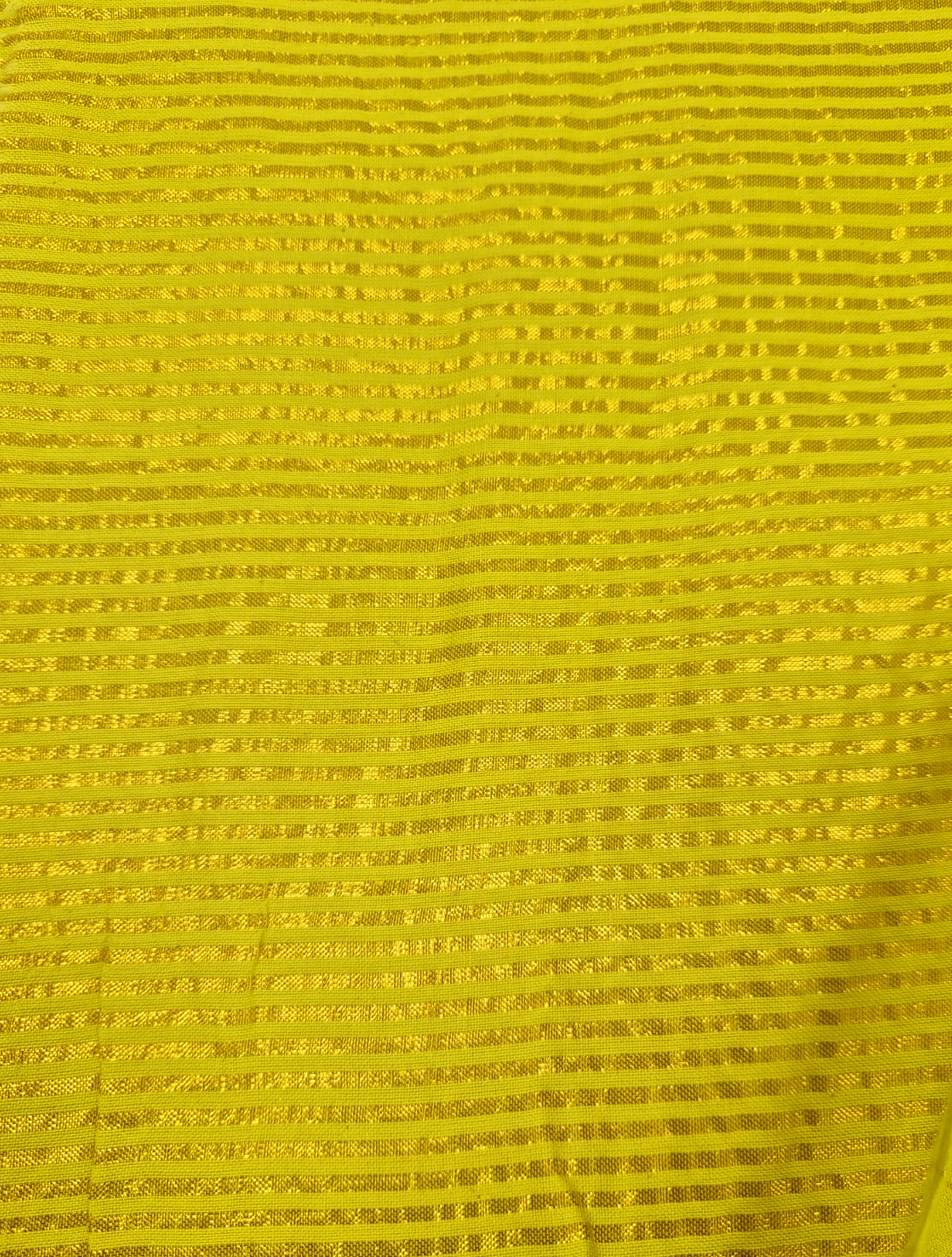 trueBrowns Lime Cotton Gold Striped Saree With Unstitched Blouse