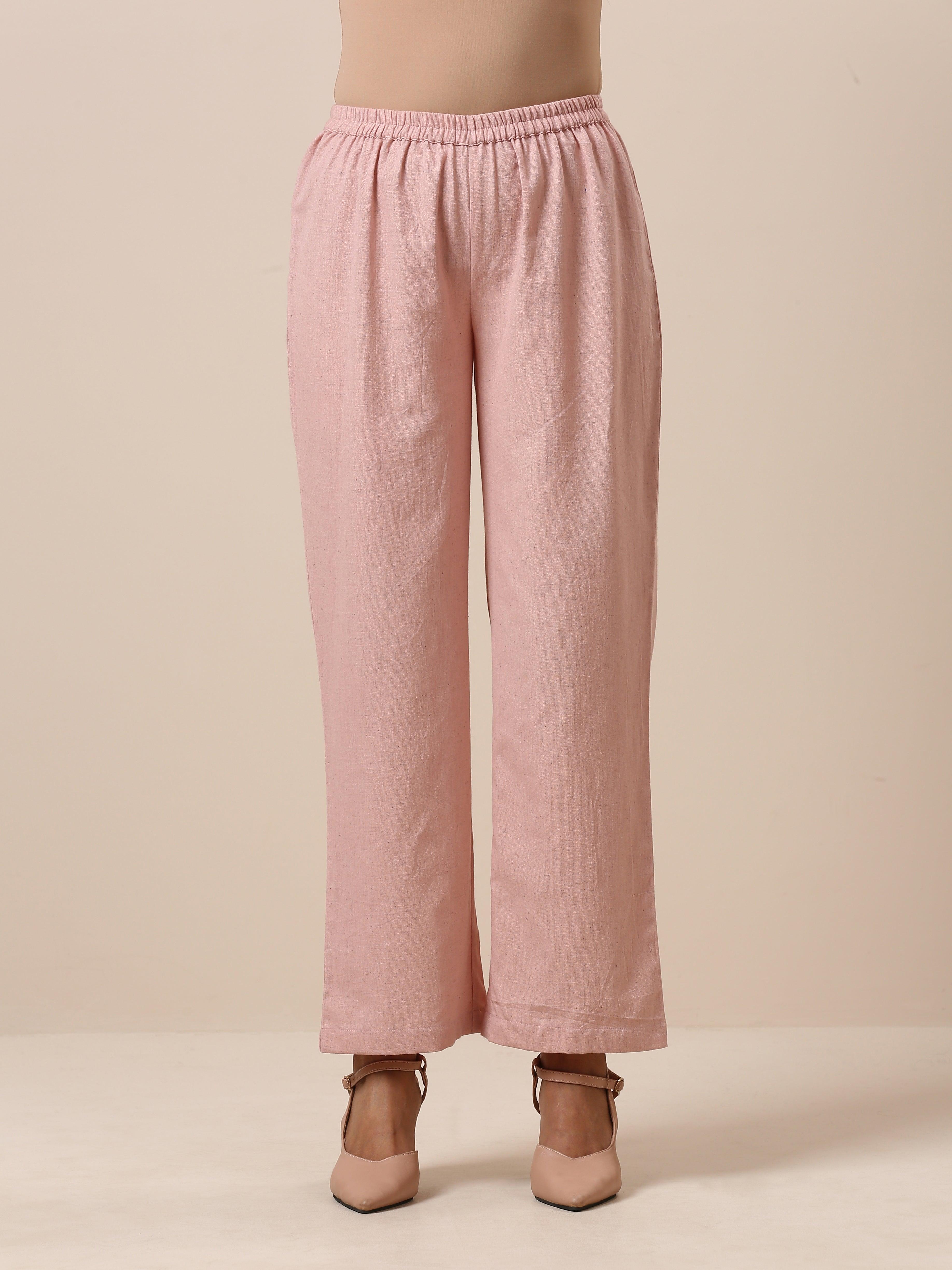 Cotton Rose Pink Collar Short Co-Ord Set - trueBrowns