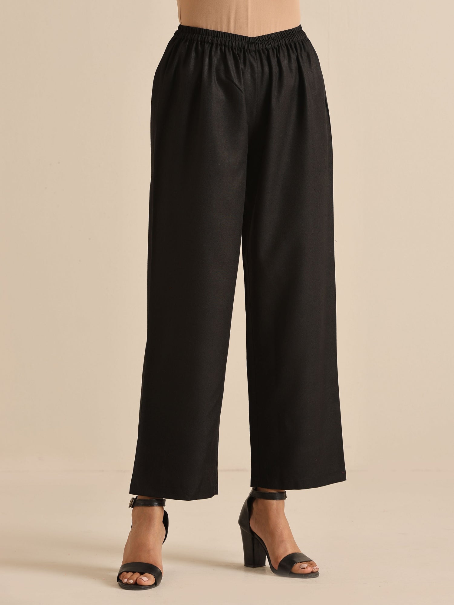 Black Slub Relaxed Placket Co-Ord Set