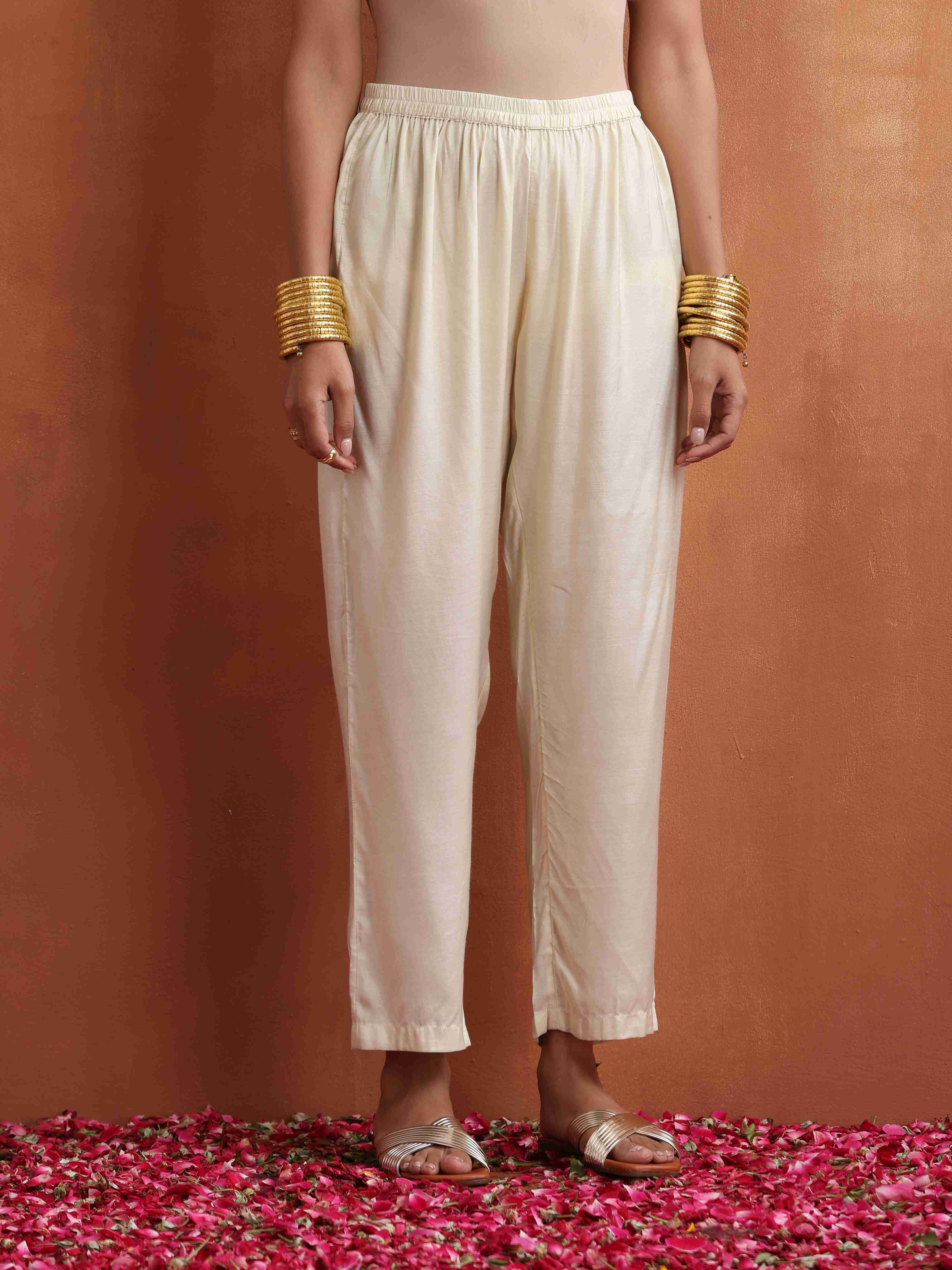 trueBrowns Pink Flared Anarkali Kurta Set