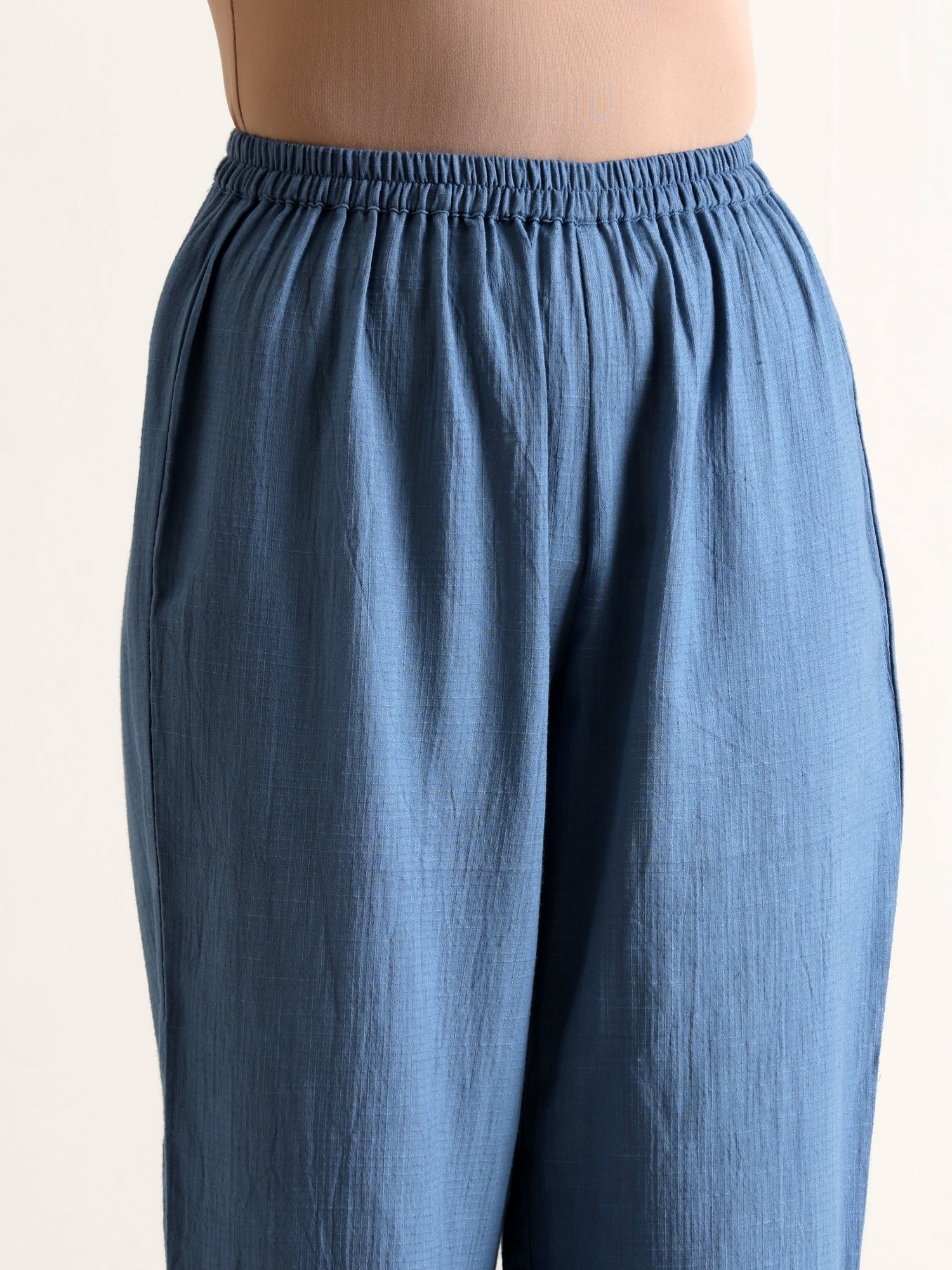 Light Blue Sleeveless Flared  Kurta Pant Set
