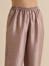Grey Silk Texture Relaxed Co-Ord Set