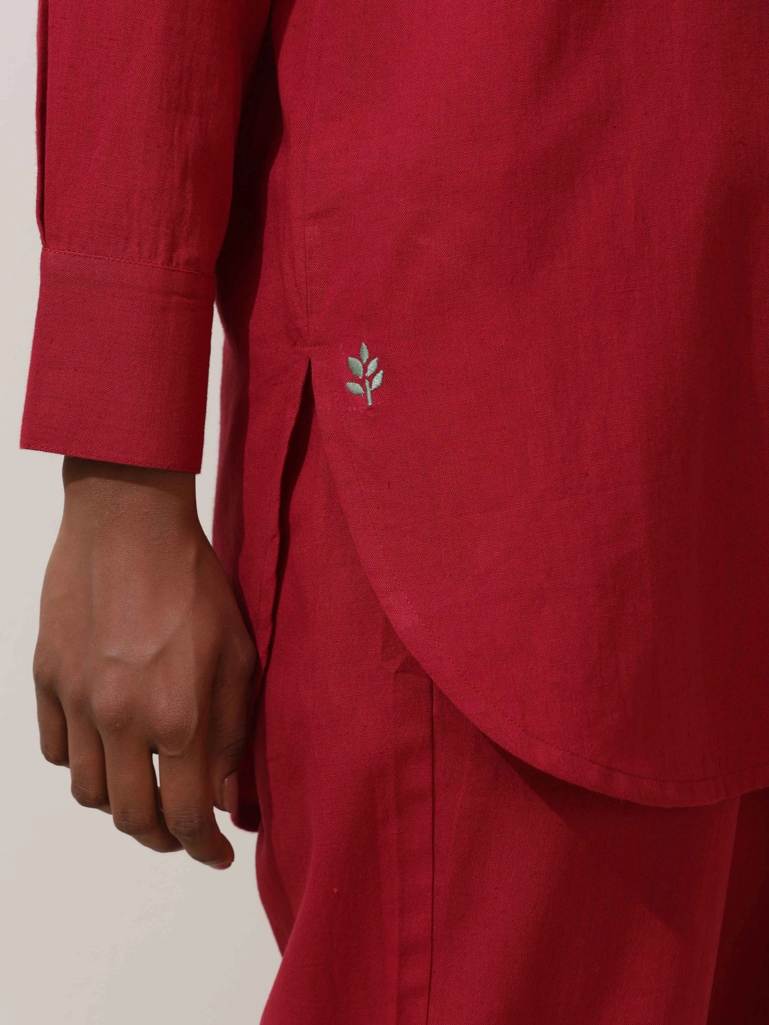 trueBrowns Maroon Cotton Co-Ord Set