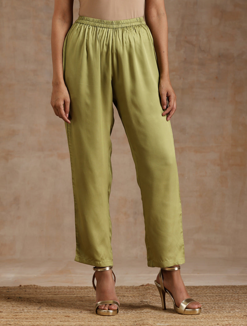 Light Green Modal High-Low Kaftan Kurta Set