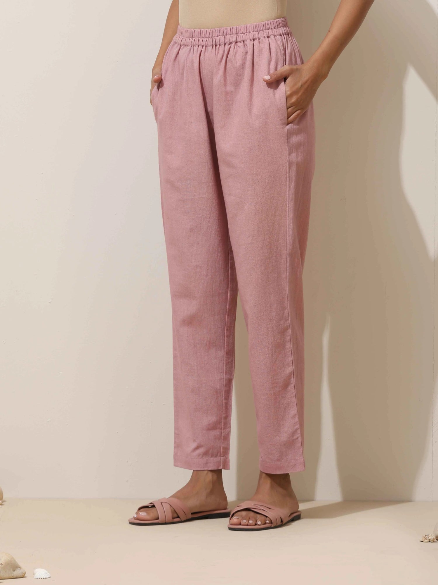 trueBrowns Mint Green Cotton Kurta Pant Set