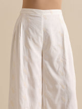 White Pineapple Sleeveless Jacket Pant Set