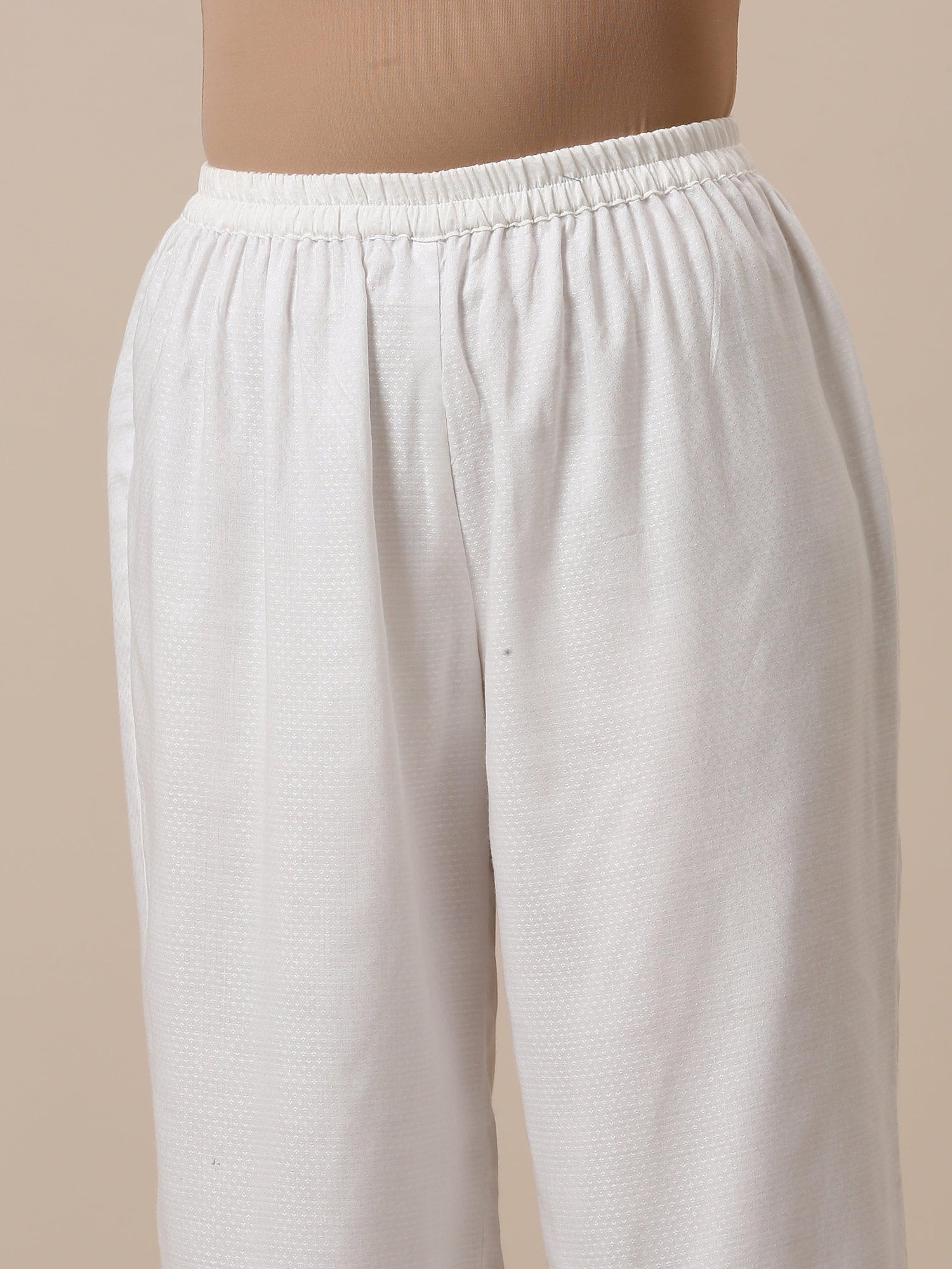 Cotton White Gathers Co-Ord Set - trueBrowns