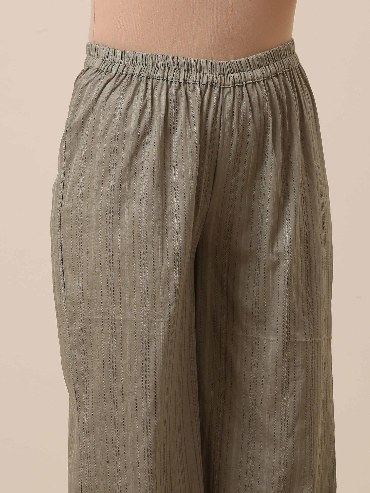 Cotton Olive Green Short Co-Ord Set - trueBrowns