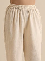 Off-White Sleeveless Kurta Pant Set