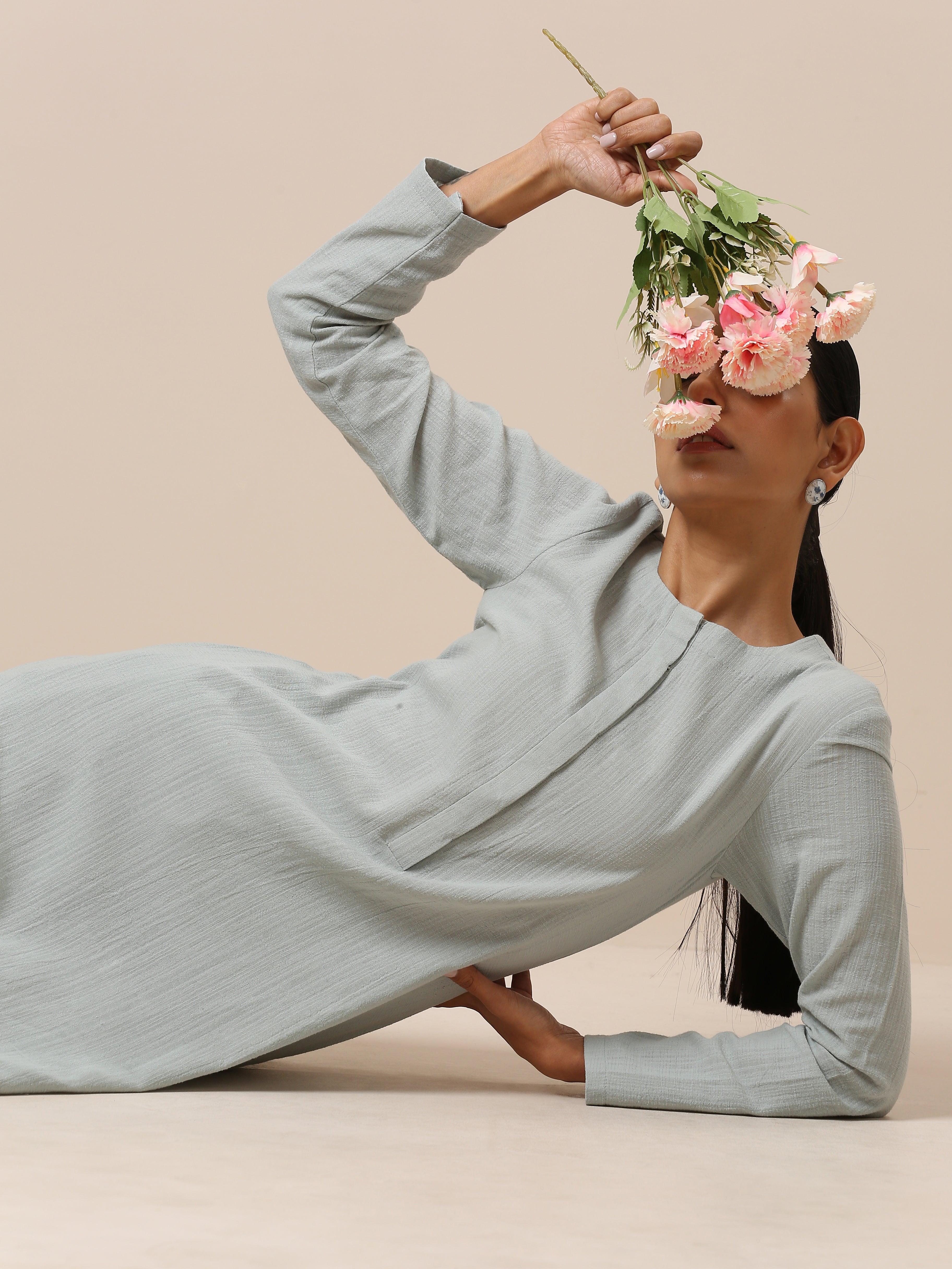 Cotton Pastel Blue Short Co-Ord Set - trueBrowns