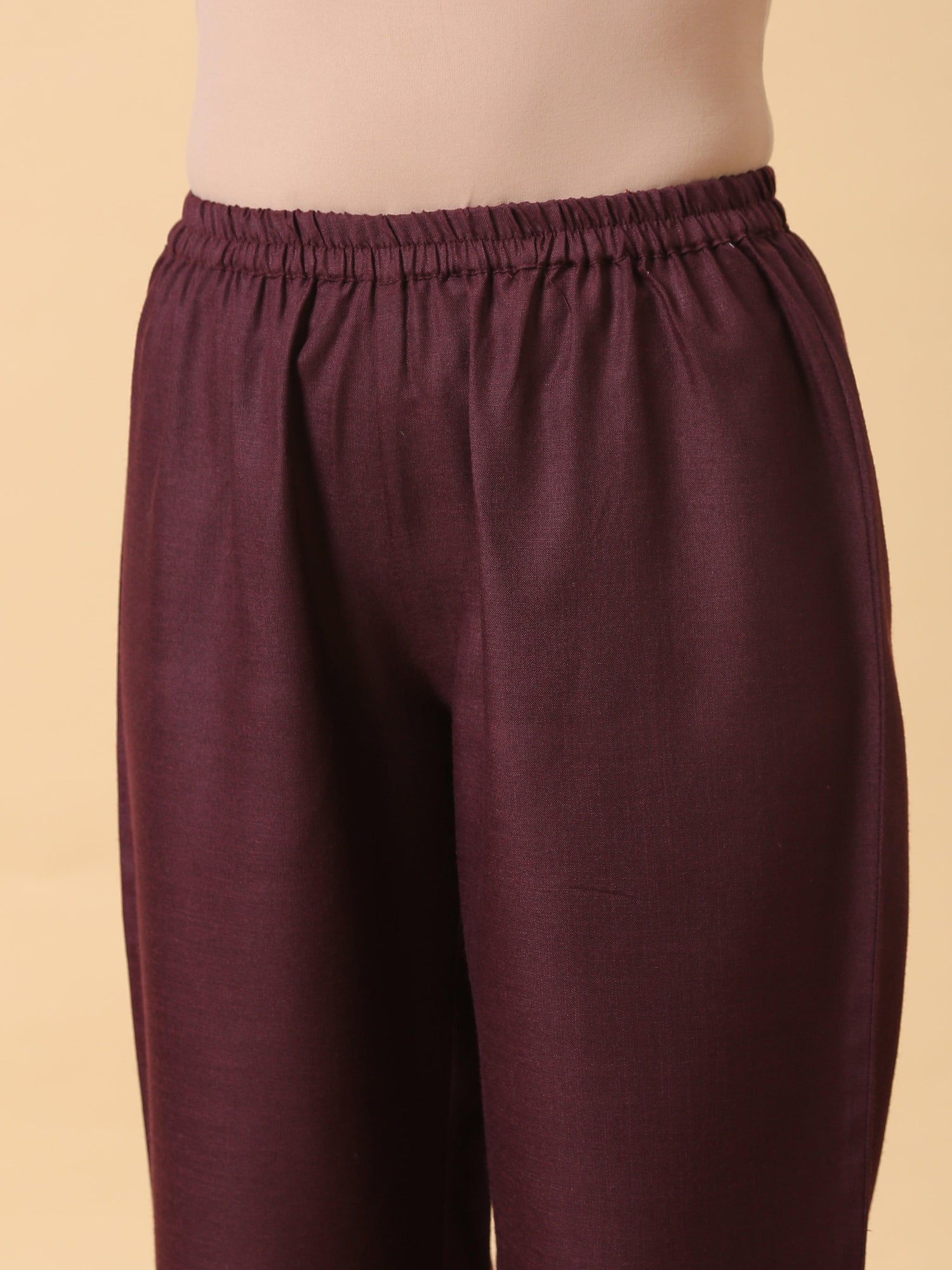 Cotton Linen Purple Boxy Fit Co-Ord Set - trueBrowns