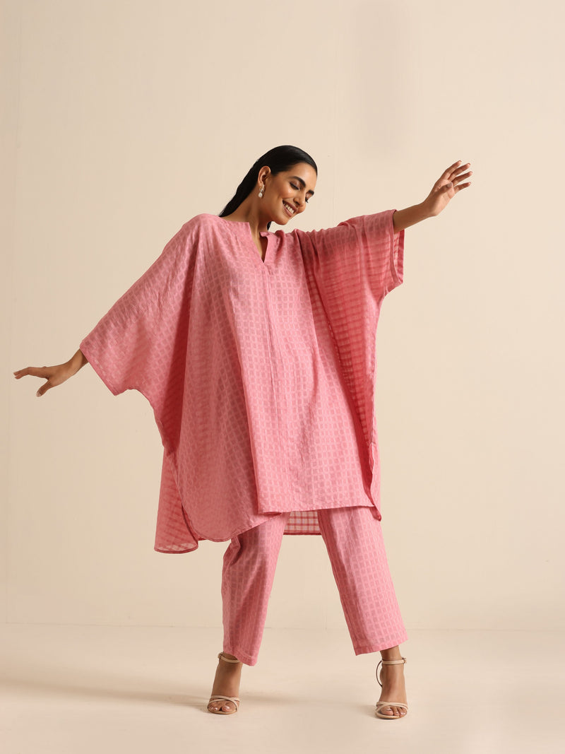 Light Pink Dobby Oversized Co-Ord Set