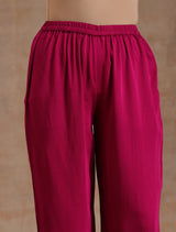 Pink Modal Boxy Fit High-Low Co-Ord Set