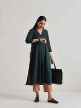 Dark Green Kurta Pant Set