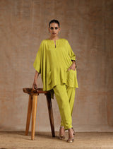 Lime Modal Boxy Fit High-Low Co-Ord Set