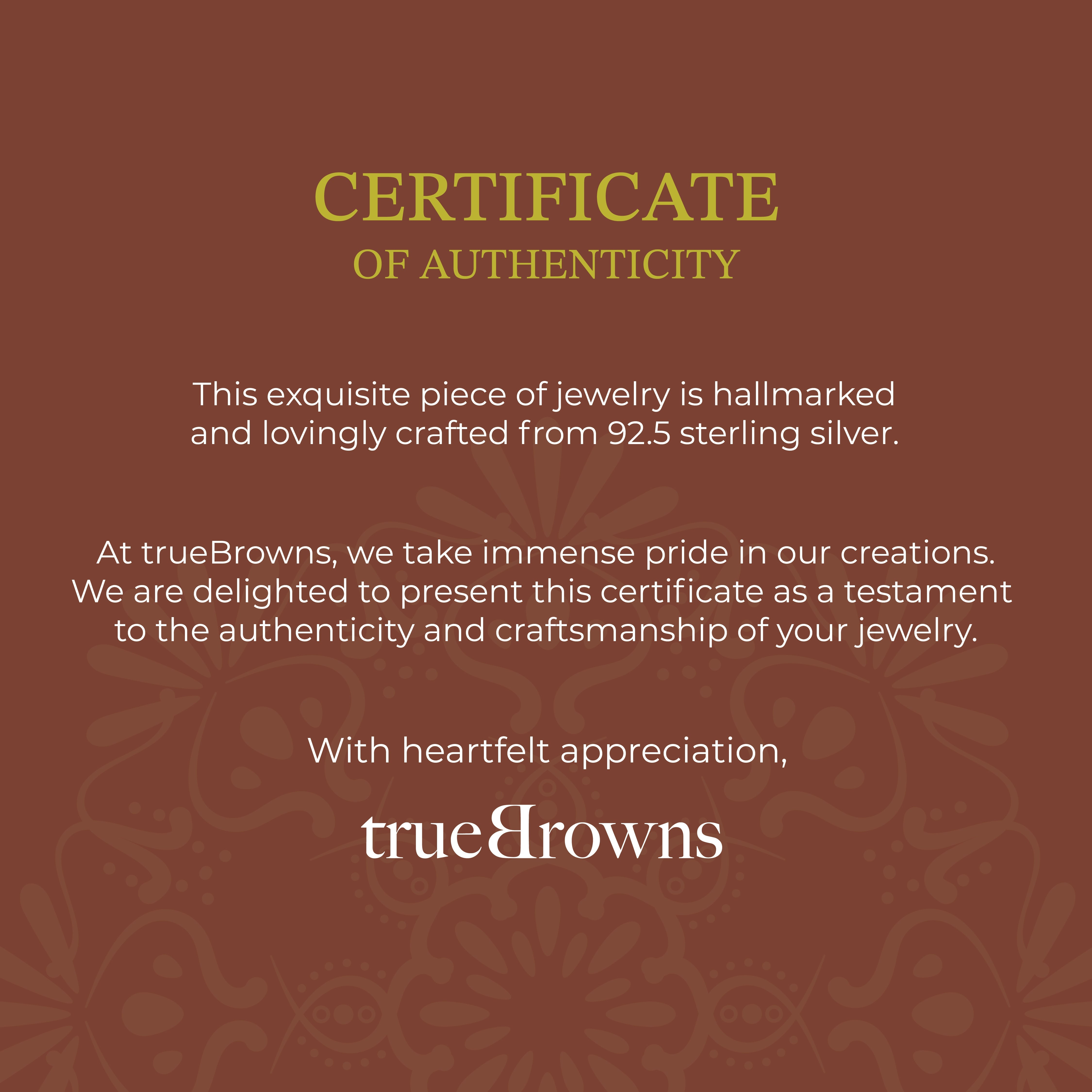 trueBrowns 925 Sterling Silver 22k Gold Plated Classic Cool Bhai Bracelet Rakhi